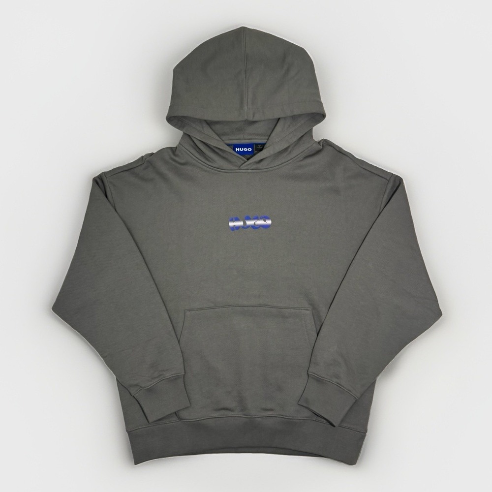 Hugo Boss Niftyhood Logo French Terry Hoodie Men's M Gray NWT